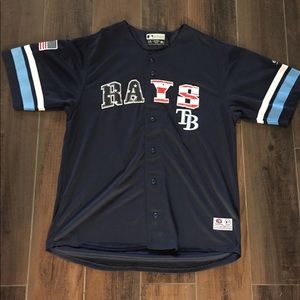 Tampa bay rays Patriotic Stitched Jersey large